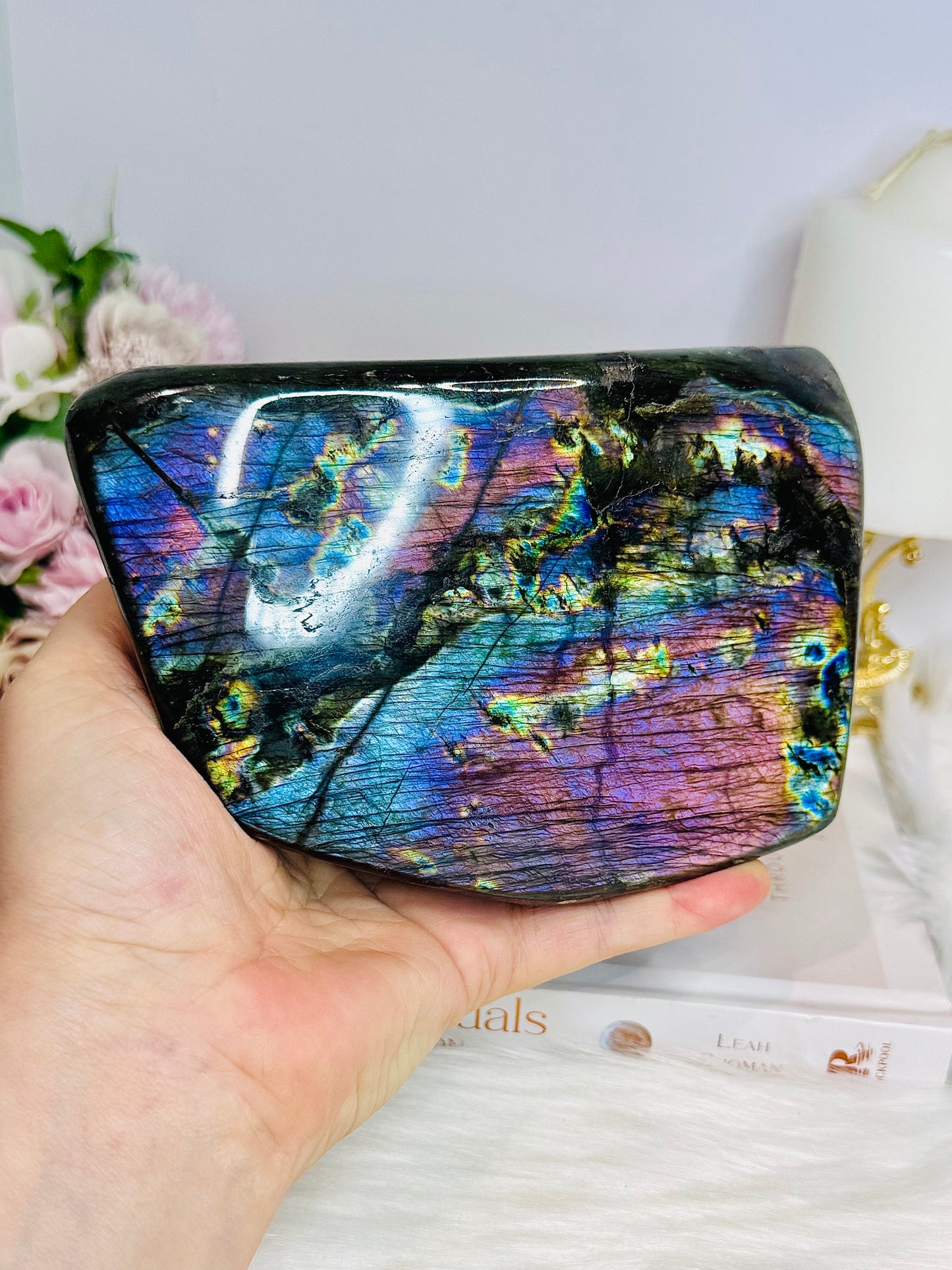 Huge High Grade Spectrolite (Labradorite) Freeform Exclusively From Finland 15cm 1.38KG