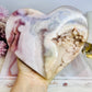 Large High Grade Pink Amethyst Heart with Sugar Druzy 15cm 790g