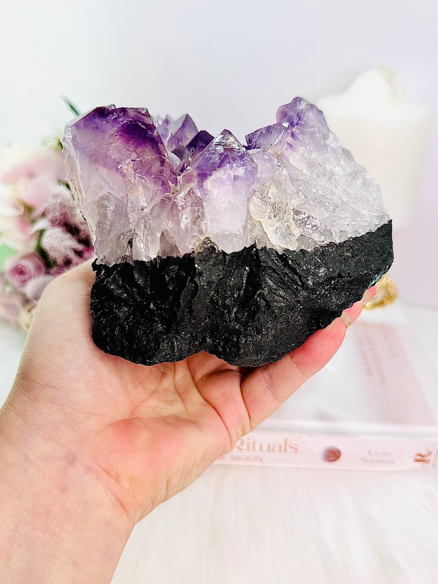 Stunning Large 1.42KG Amethyst Cluster From Uruguay