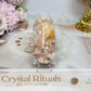 Pink Amethyst Druzy Palm Stone (stand is display only)