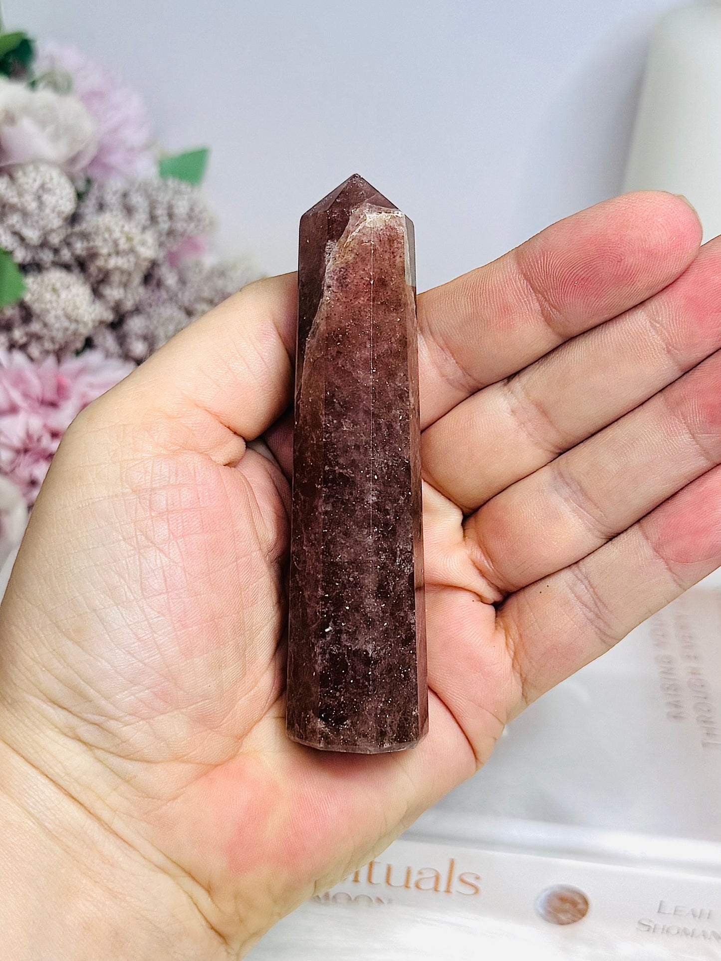 Strawberry Quartz Tower 9.5cm