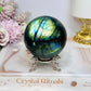 Large Labradorite Sphere on Stand 520g