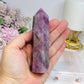 Lavender Rose Quartz Tower 11cm