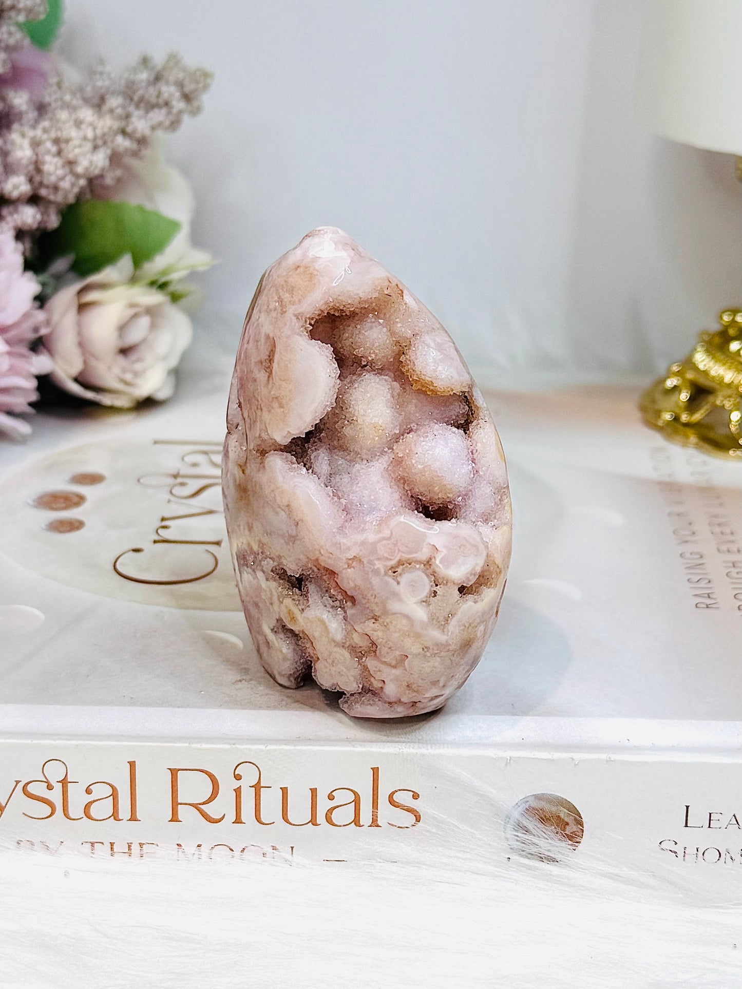 High Grade Druzy Flower Agate Freeform 7cm