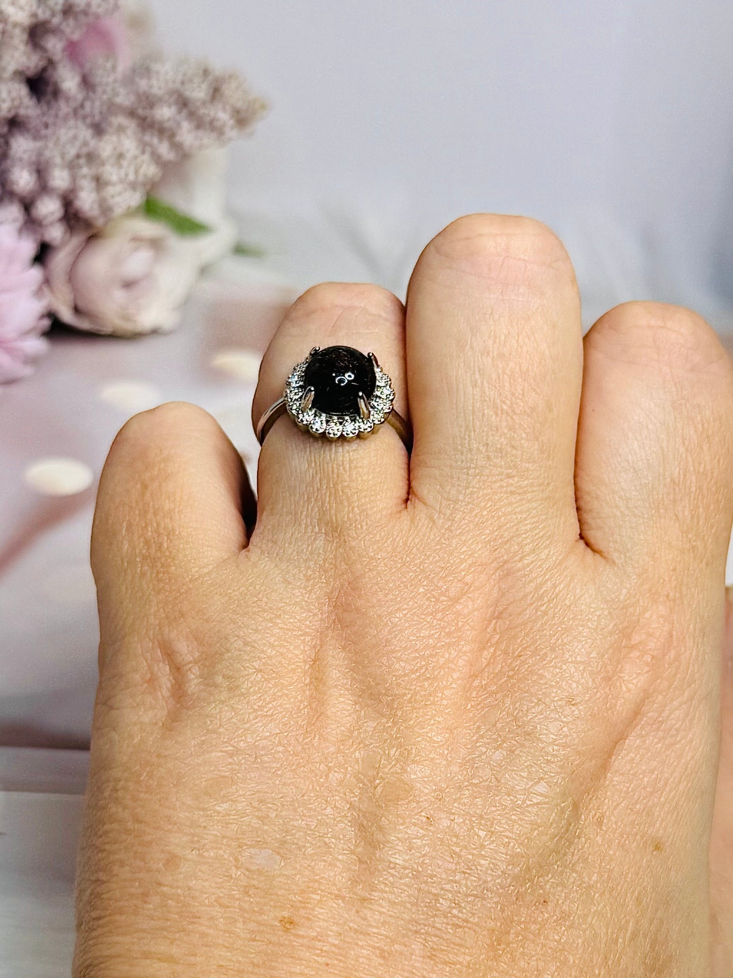 Adjustable Rutile Ring In Gift Bag