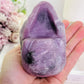 Large Purple Lepidolite Carved Skull 10cm 681grams