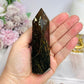 Petrified Wood Polished Tower 11cm