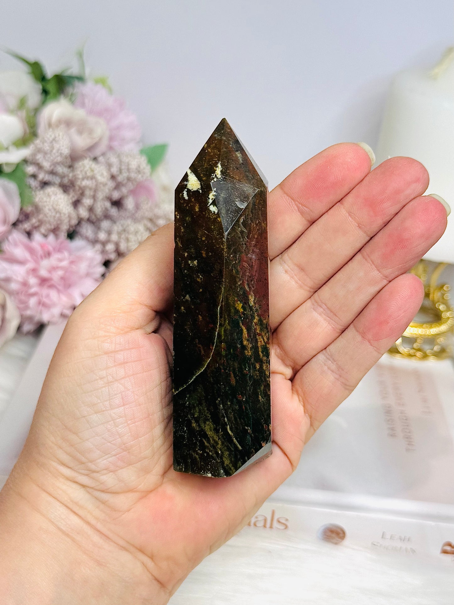 Petrified Wood Polished Tower 11cm