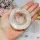 Clear Quartz Small Bowl with Rare Auralite 23 Chips 174g