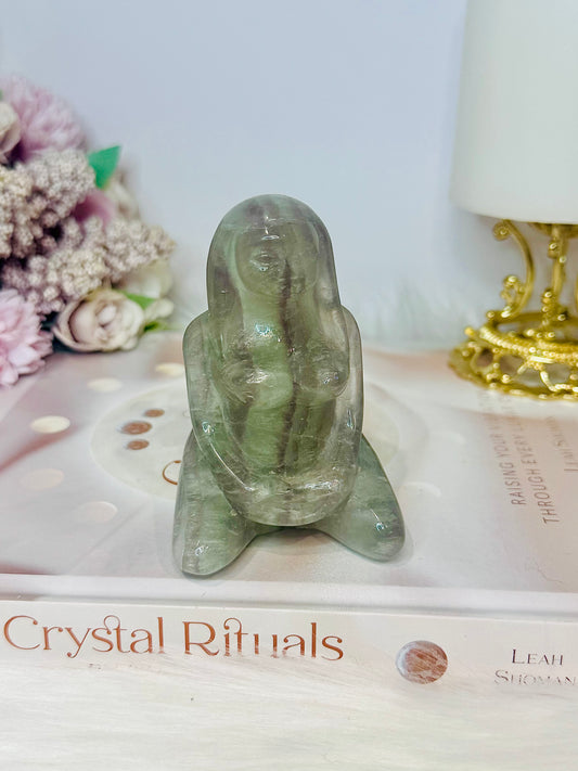 Large Mother Earth Fluorite Carving 9cm 313g