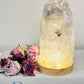 Large 19cm 1.79KG Smokey Quartz Chunky Lamp on Light Stand