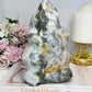 Large Ocean Jasper Carved Flame 17.5cm 1.49KG