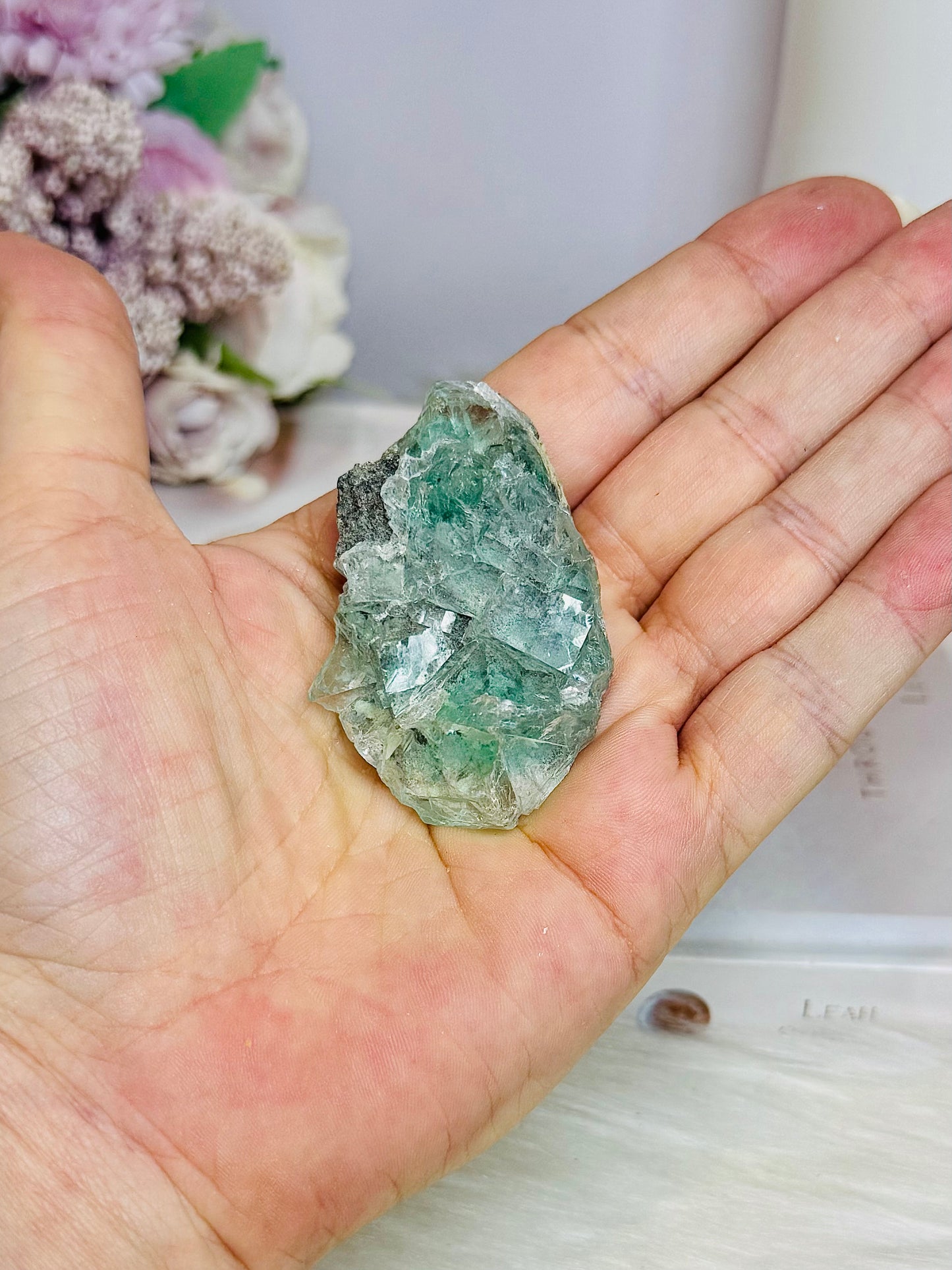 High Grade Transparent Green Fluorite Cubed Specimen 5.5cm