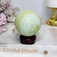 Blue Calcite Sphere On Stand 319g