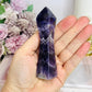 Uniquely Carved Chevron | Dream Amethyst Tower 11cm