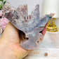 Chunky Large Pink Amethyst Carved Fairy 11cm 357g (does not stand)