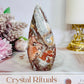 Mexican Lace Agate Druzy Carved Flame | Freeform 11cm