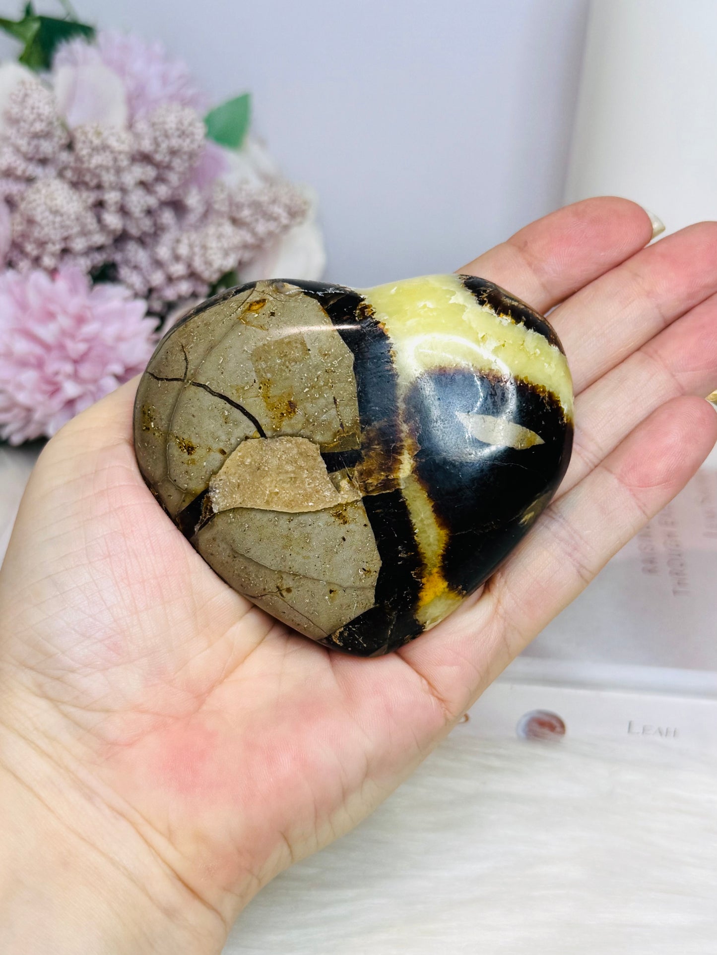 Chunky Septarian Druzy Heart 256g
