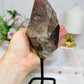 Large Smokey Lemurian Quartz Freeform on Stand 20cm 770g