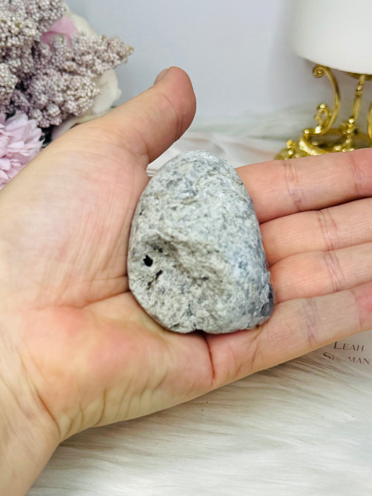 Blue Celestite Cluster Egg 153g