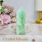 Pistachio Calcite Druzy Tower 9cm
