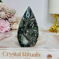 Black Panda Calcite Flame 9cm