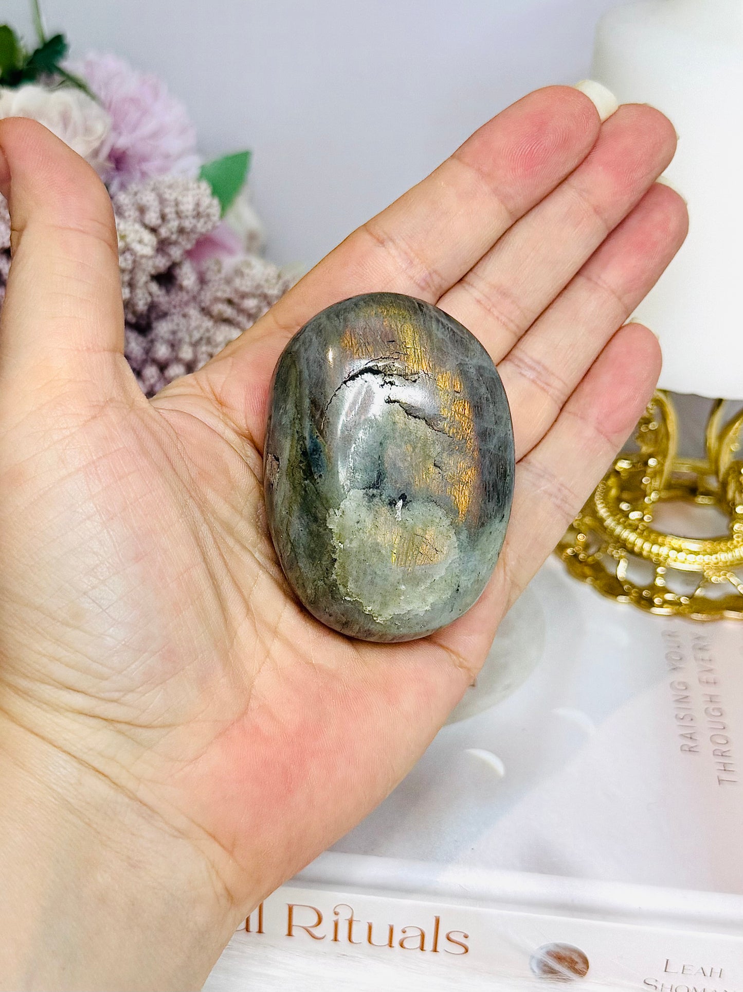 Labradorite Palm Stone