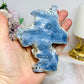 Blue Coral Fossil Specimen Slab on Stand 10.5cm