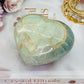 Puffy Large Natural Green Moonstone Carved Heart 423grams