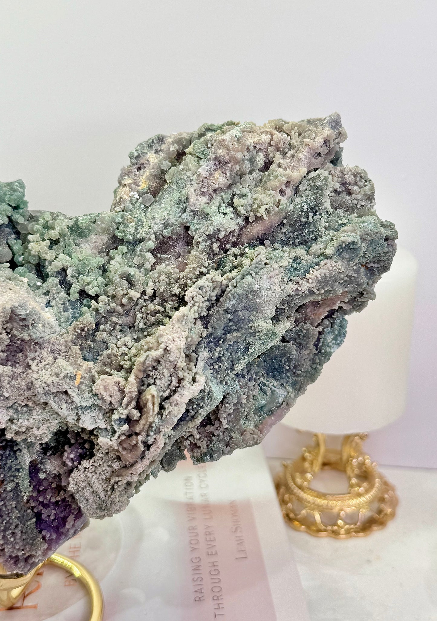 A Tranquil Stone ~ Incredible Huge 27cm 1.73KG Natural Grape Agate | Purple Chalcedony Specimen On Stand