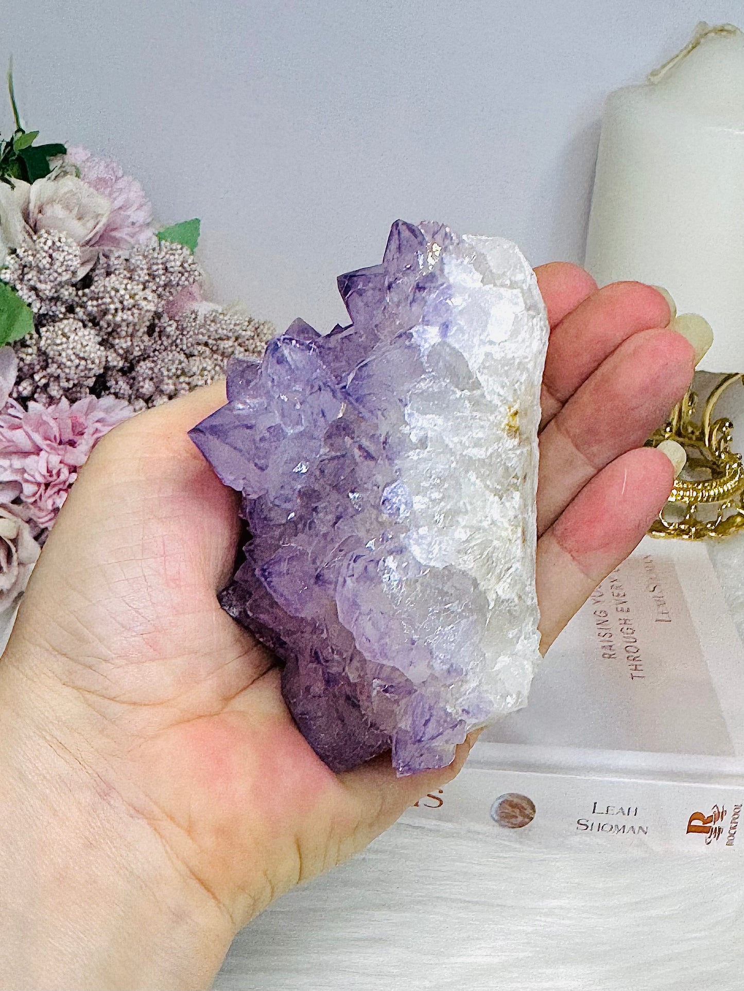 Large Natural Spirit Quartz Cluster Specimen 10cm 372g