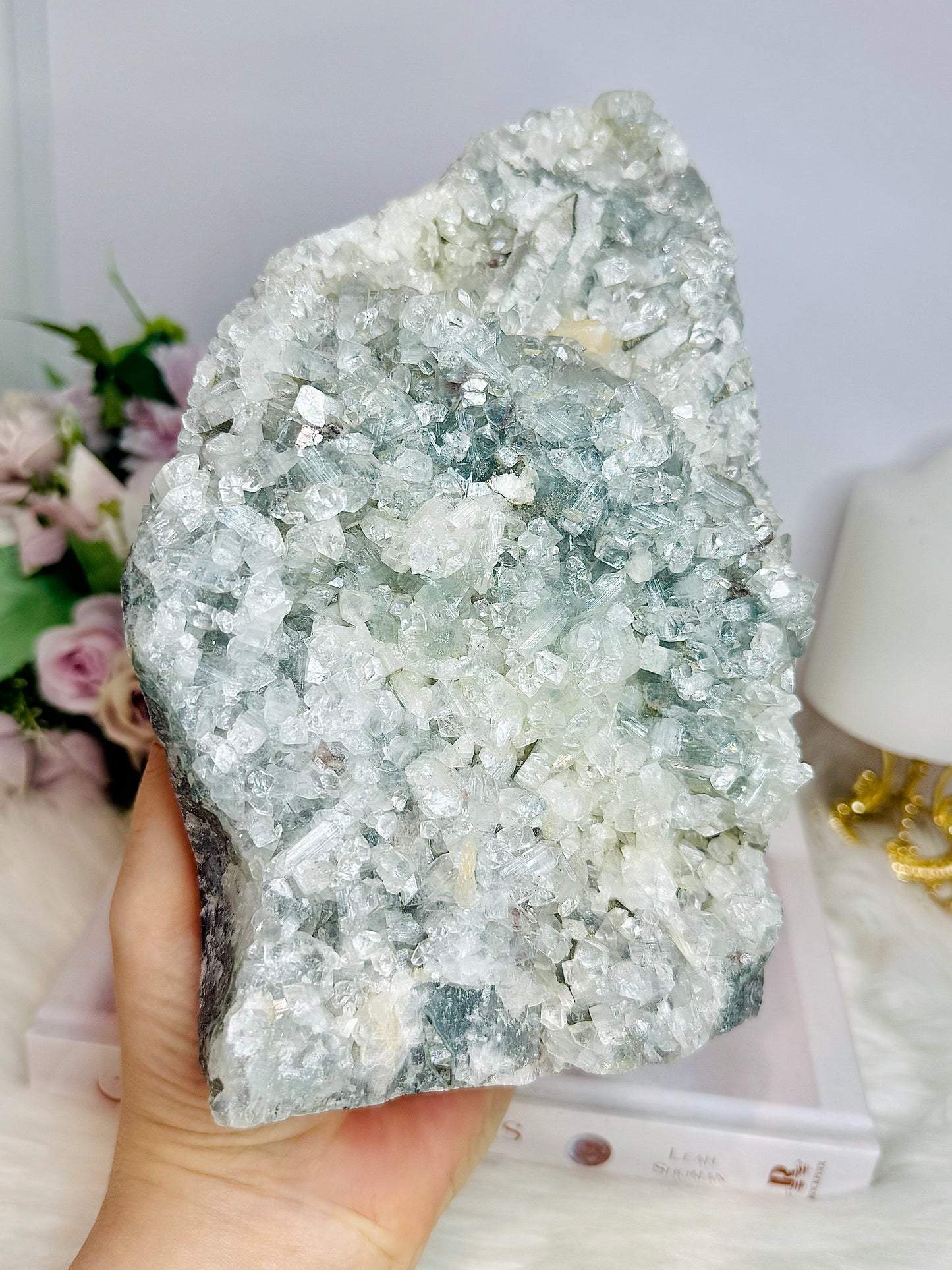 Huge Natural Apophyllite Base Cut Cluster 18cm 2.24KG