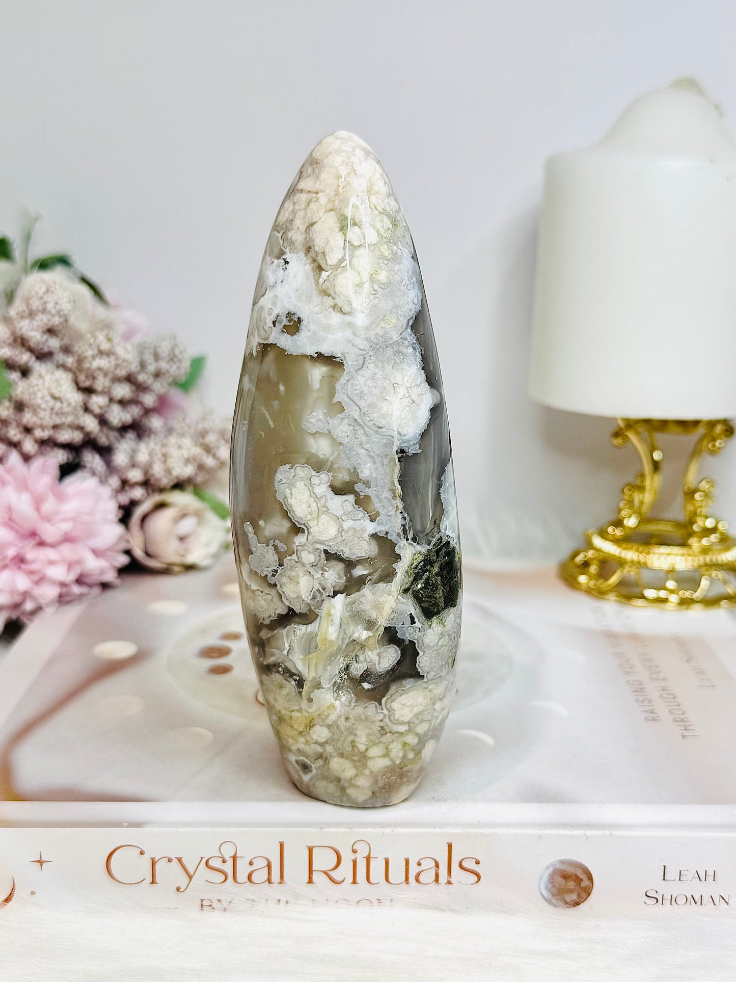 Large Flower Agate Freeform 13.5cm 472g
