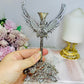 Large Druzy Pink Amethyst Sphere 349g On Silver Stand 21cm