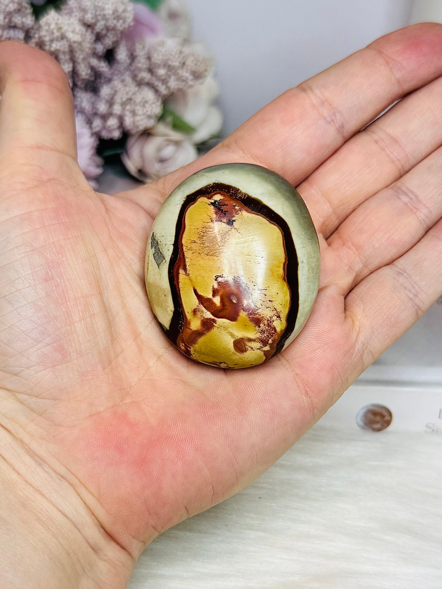 Polychrome Jasper Palm Stone