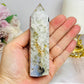 Druzy Flower Agate Tower 12cm