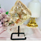 Large Natural Pink Lithium Cluster on Stand 15cm 482g