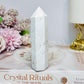 White Druzy Agate Tower 10.5cm