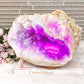 Huge Natural Moroccan Geode with Multicoloured Light Lamp 3.7KG