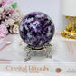 Large Lepidolite | Purple Mica Sphere on Stand 419g