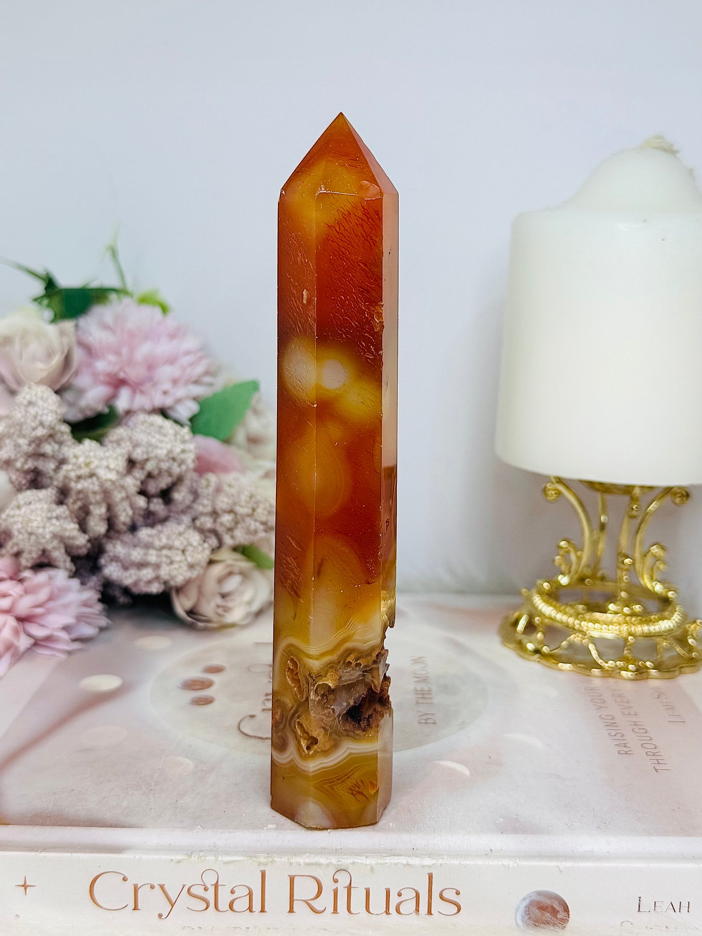 Carnelian Druzy Tower 15.5cm