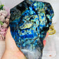 Large Labradorite Slab Double Sided Flash 22cm On Stand