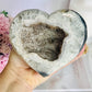 WOWOWOW!!!! Unbelievably Incredibly Stunning Hugh 1.03KG High Grade Sparkling Sugar Druzy Agate Carved Heart From Brazil