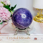 Large Purple Lepidolite Sphere on Stand 467g
