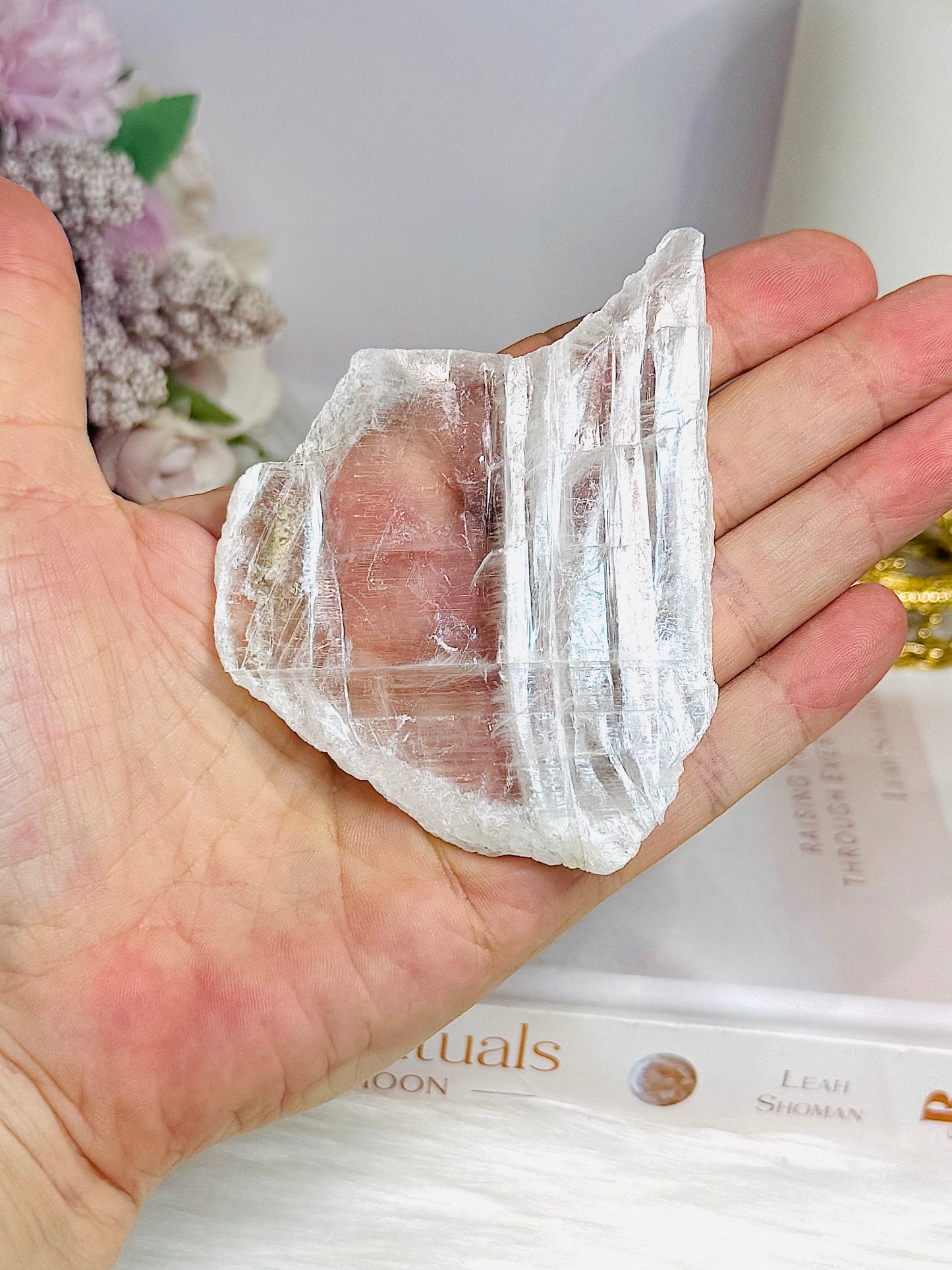 Natural Selenite Specimen | Slab 8cm
