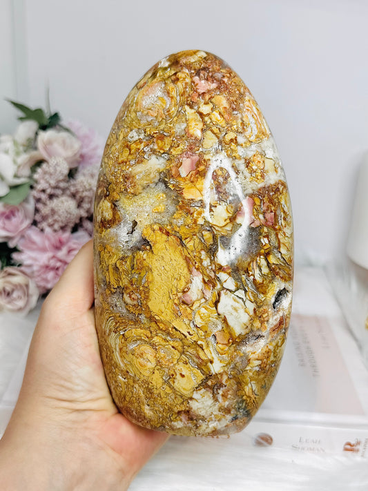 Large Ibis Jasper Carved 16cm 1.2KG Druzy Freeform