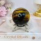 Tigers Eye Sphere with Blue Flash 279g