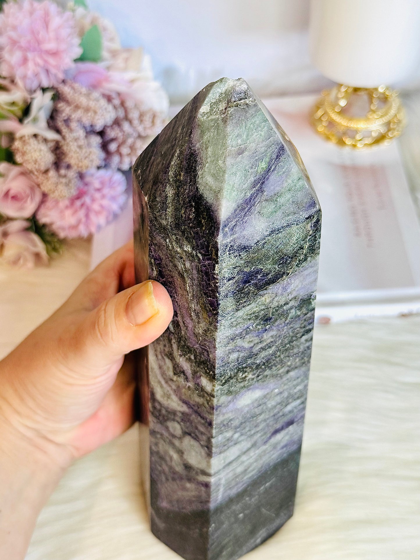 Huge Charoite Tower 2.35KG  - Damaged in Transit - RRP $780 DISCOUNTED $250 x