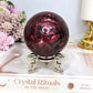 Red Jasper Sphere On Stand 374g