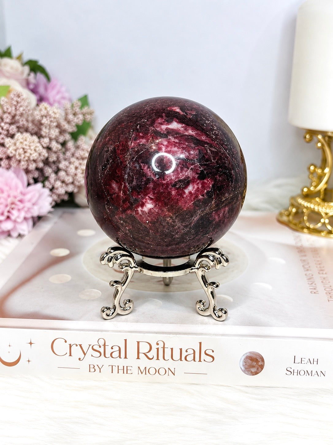 Red Jasper Sphere On Stand 374g
